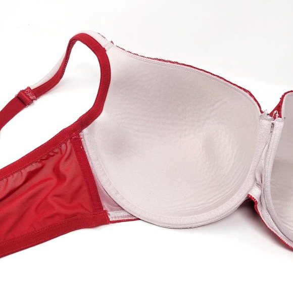 Cacique Bra Womens 44DD Balconette Modern Lace Red - Picture 5 of 8